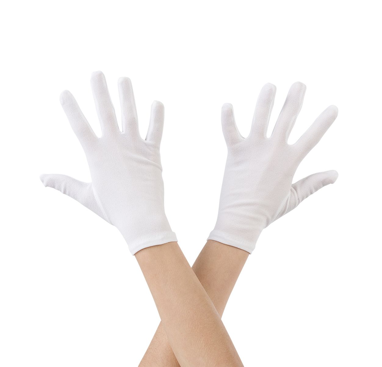 SHORT WHITE NYLON GLOVES